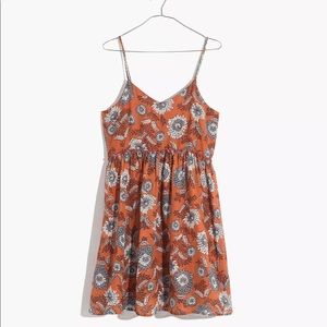 Madewell babydoll gathered blooms dress